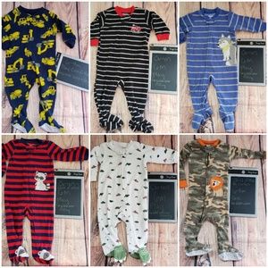 Six 6m footed pajamas